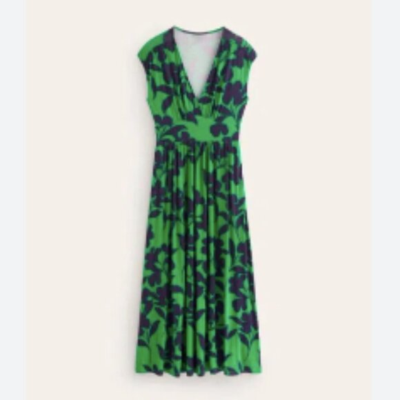 NWOT Boden Vanessa Jersey Wrap Maxi Dress Silhouette Bloom Floral - Picture 3 of 11